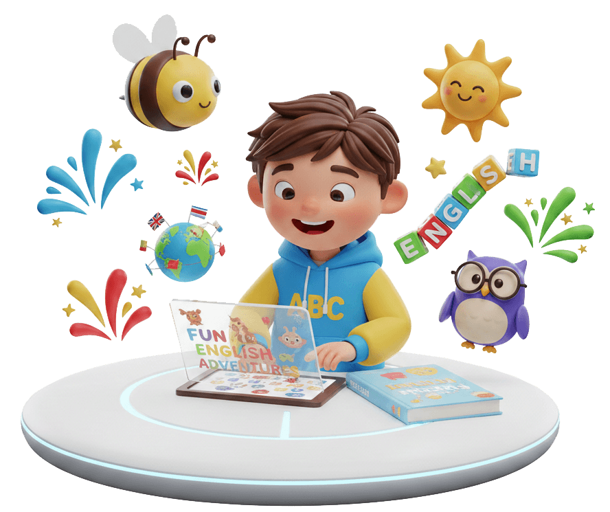 Học sinh vui vẻ học tiếng Anh